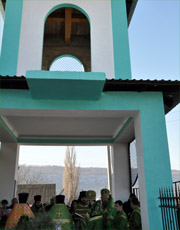 Владыка Савва освятил колокольню храма с. Жура Рыбницкого района